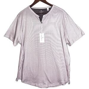 NWT ConStruct Cotton 2 Button Taupe Henley XXL